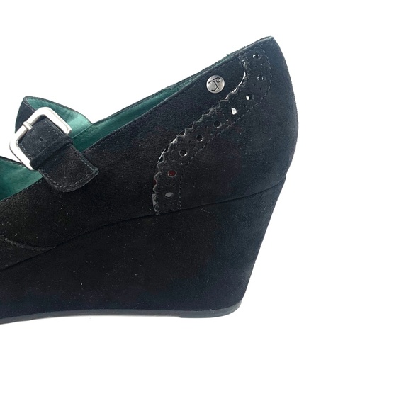 COULEUR POURPRE Suede Mary Jane Wedges - Picture 8 of 8